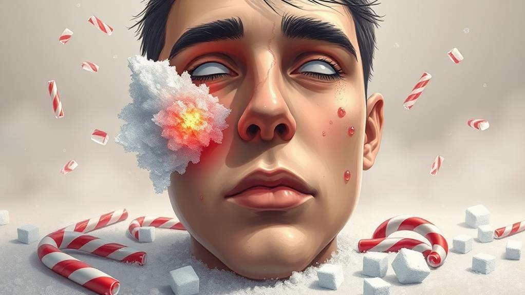 link between sugar acne